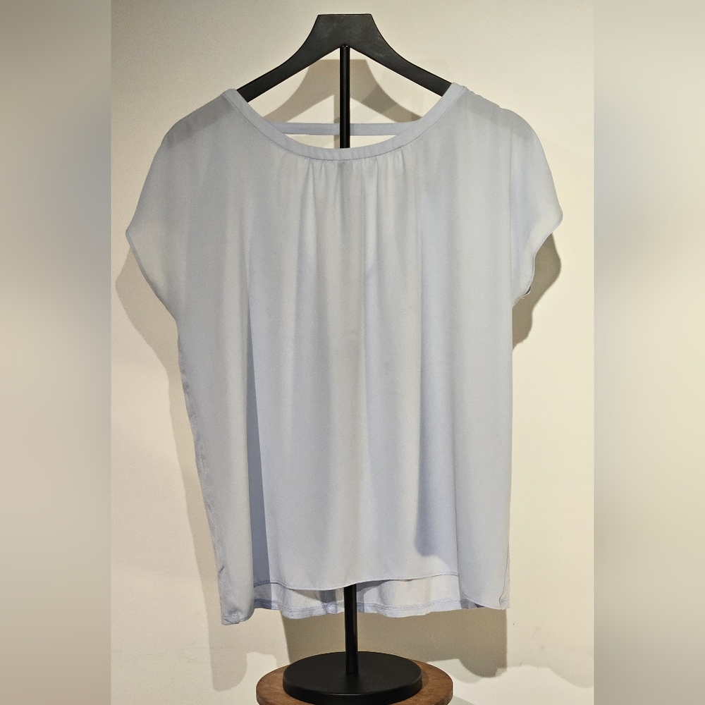 Short Sleeve Open Back Blouse